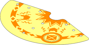 Sheet Fabric Tepee Cover with Buffalo Helmets Pattern