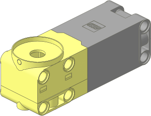 Electric Powered Up Medium Angular Motor Body Assembly with Light Bluish Grey Back