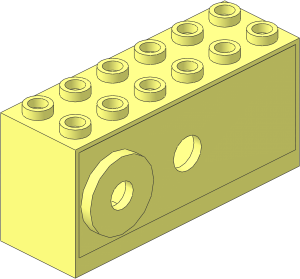 ~Motor Windup  2 x  6 x  2.333 Box with Raised Shaft Base without Axles