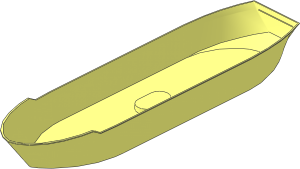 Boat Hull Floating 72 x 18 Bottom