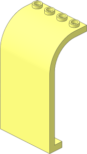 Panel  3 x  4 x  6 with Curved Top