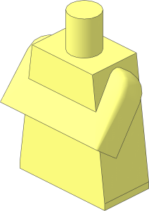 Minifig Torso Long with Integral Folded Arms