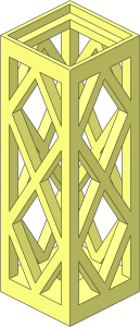 Support  2 x  2 x  5 Lattice Pillar