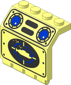 Hinge Panel  2 x  4 x  3.333 with Submarine Pattern