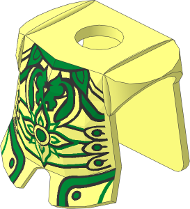 Minifig Armour Plate with LOTR King Theoden Pattern