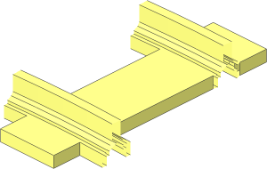 ~Train Track 6 Studs Wide Switch - Curved Sleeper