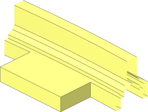 ~Train Track 6 Studs Wide Switch - Rails Inner
