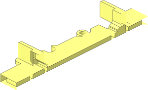~Train Track 6 Studs Wide Straight - Interlocking Track End Common Geometry