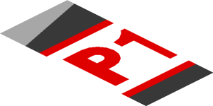 ~Sticker  1.9 x  0.8 with Red "P1" and Grey Triangle on Black Background Left - Second Face