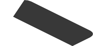 ~Sticker  1.9 x  0.8 with Red Arrow and Black Triangle on White Background Left - First Face