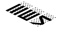 ~Sticker  0.8 x  1.9 with Black "PORSCHE INTELLIGE PERFORM" on Black Halftone Stripes on White Background - First Face