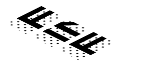 ~Sticker  0.8 x  1.9 with Black "PORSCHE INTELLIGE PERFORM" on Black Halftone Stripes on White Background - Sixth Face