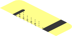 ~Sticker  0.8 x  1.9 with Black Air Vent on Transparent Background Right - Upper Section 1