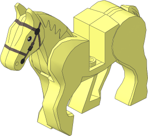 Animal Horse Poseable with Dark Brown Bridle