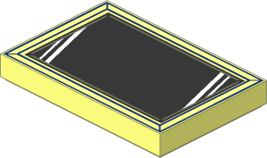 Tile  2 x  3 with Framed Mirror Pattern