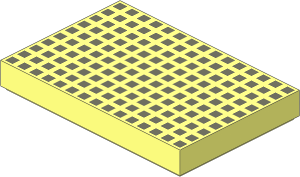 Tile  2 x  3 with 150 Dark Bluish Grey Squares Pattern