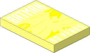 Tile  2 x  3 with "BATMAN", "DC" and "80 YEARS" Pattern