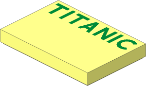 Tile  2 x  3 with "TITANIC" Pattern