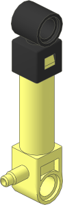 Technic Pneumatic Pump  1 x  1 x  6 with Reinforced Base (Retracted)