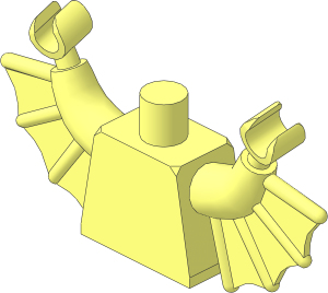 Minifig Torso with Bat Wing Arms