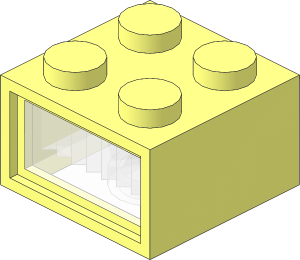 Electric Lightbrick  2 x  2 Type 2 12V with Clear Diffusor