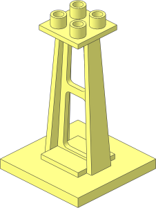 Support  4 x  4 x  5 Stanchion with Tall Studs