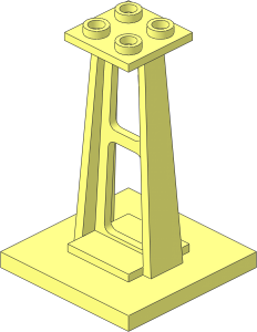 Support  4 x  4 x  5 Stanchion with Regular Studs
