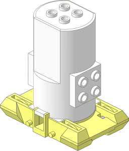 Monorail Motor with White Motor with Chassis and Wheels
