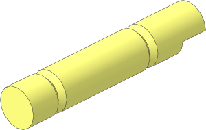 ~Wheel Axle Metal with Notched End