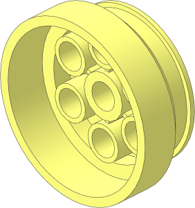 Wheel Rim 12.7 x 30 Stepped