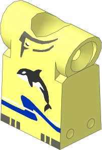 Technic Action Figure Torso with Orca Pattern