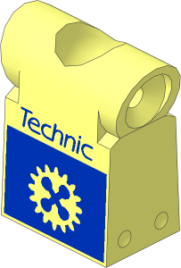 Technic Action Figure Torso with Technic Logo and Gear Pattern
