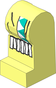 Minifig Leg Left with Dark Turquoise/White Triangles, White Fringe Pattern