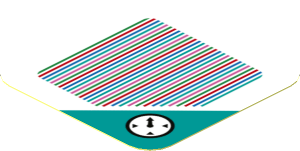 Sticker 1.8 x 1.8 with Bar Code and Time Block