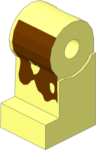 Minifig Leg Right with Rags Pattern
