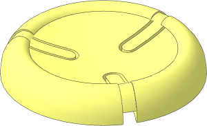 Constraction Disc  5 x  5 Projectile with Bionicle Kanoka 619 Onu-Metru Pattern