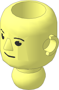 Technic Action Figure Head with Standard Grin Pattern