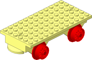 Train Base  6 x 12 Type 1 with Red Wheels (Complete)