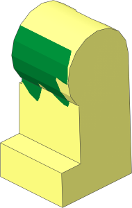 Minifig Leg Left with Green Leaf Pattern