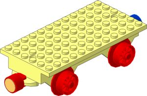Train Base  6 x 12 Type 1 with Wheels and Magnets (Complete)