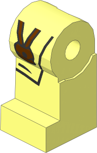 Minifig Leg Right with Pouch Pattern