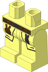 Minifig Hips and Legs with Pouch and Amulet Pattern