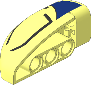 Technic Panel  5 x  3 x  2 Corner Right with Ford GT Headlight Pattern