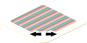 Sticker 1.8 x 1.8 with Bar Code and Double Arrows