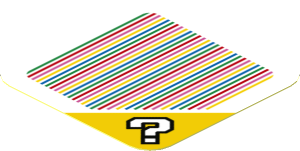Sticker 1.8 x 1.8 with Bar Code and Question Mark Block