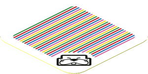 Sticker 1.8 x 1.8 with Bar Code and Monty Mole