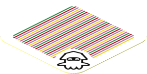 Sticker 1.8 x 1.8 with Bar Code and Blooper