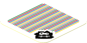 Sticker 1.8 x 1.8 with Bar Code and Fuzzy
