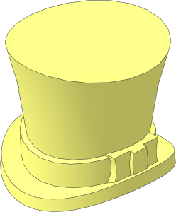 Minifig Hat Cylinder Tapered with Hatband