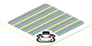 Sticker 1.8 x 1.8 with Bar Code and Bowser Jr.